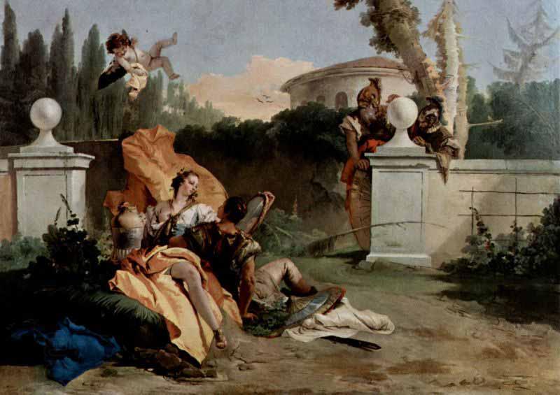 Giovanni Battista Tiepolo Rinaldo und Armida werden von Ubaldo und Carlo uberrascht oil painting picture